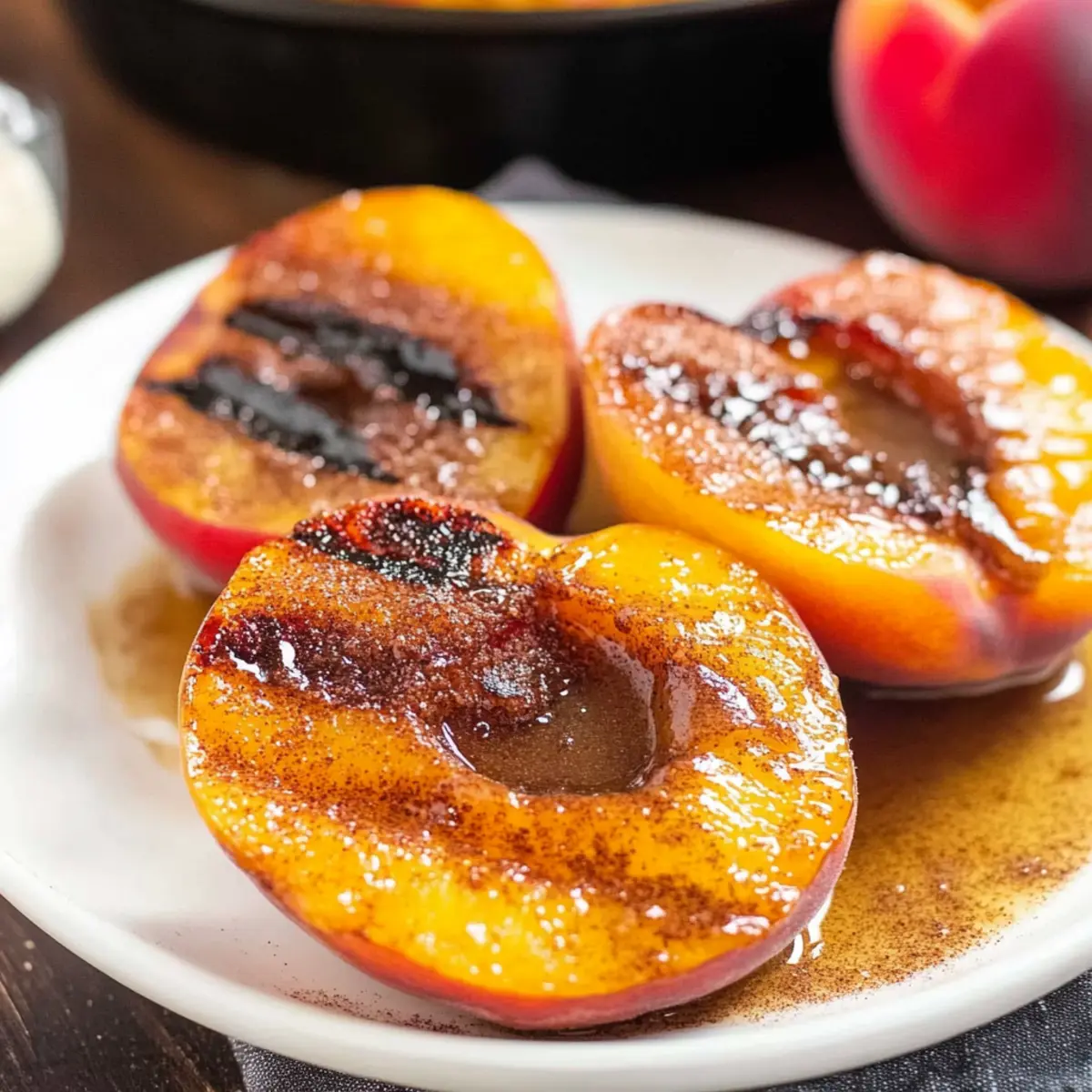 Grilled Peaches with Cinnamon and Brown Sugar