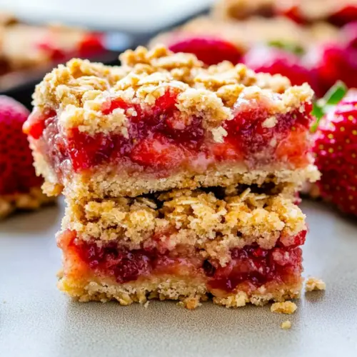 Strawberry Oatmeal Crumble Bars
