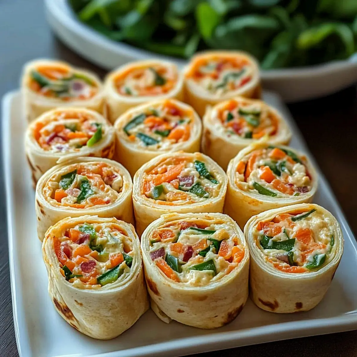 Vegetable Tortilla Roll Ups