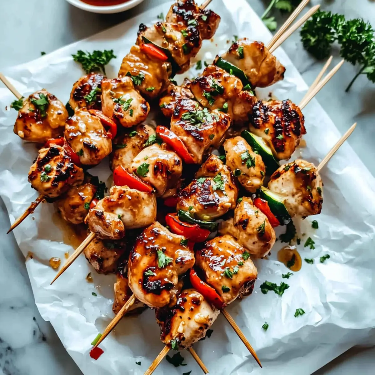 Grilled Asian Chicken Skewers