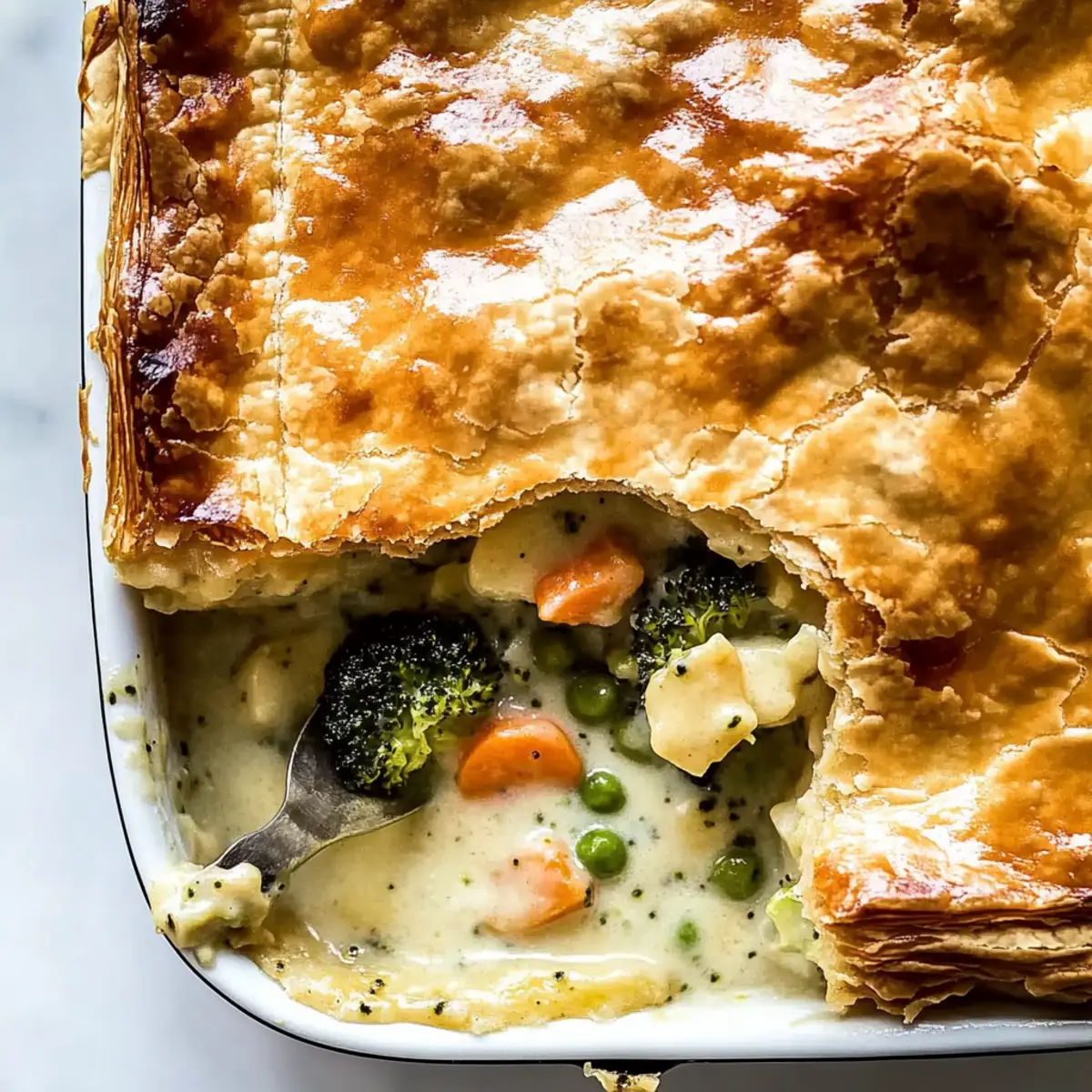 Creamy vegetarian pot pie