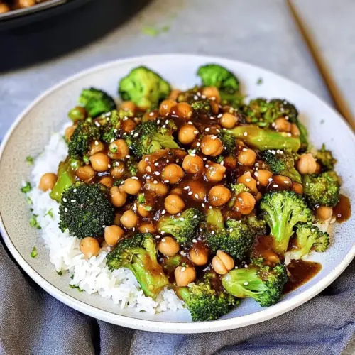 Garlic Broccoli Stir Fry With Chickpeas