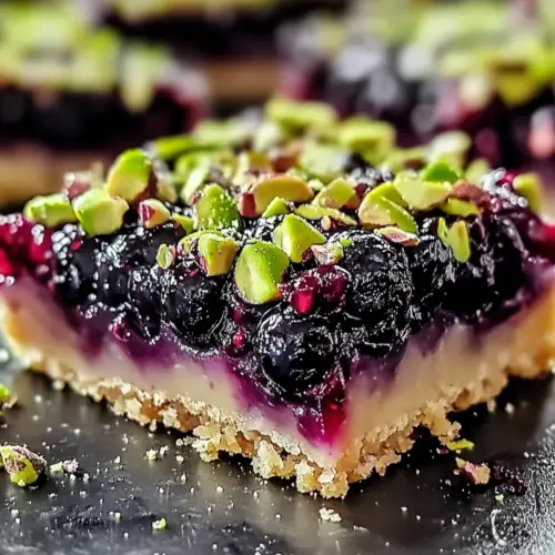 Blackberry Pistachio Dream Bars