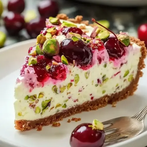 Lemon-Lime Cherry Pistachio Cheesecake