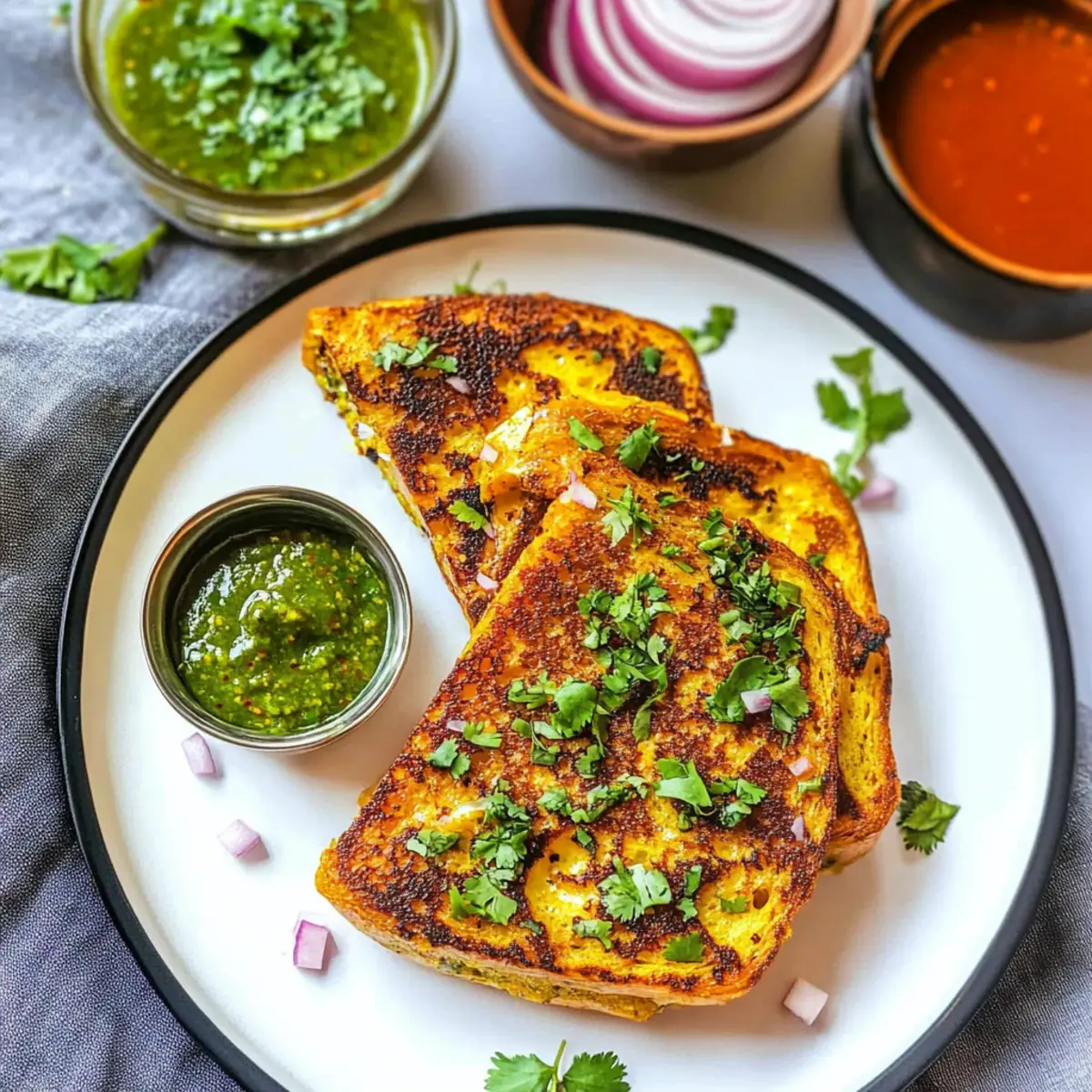 Savory Masala French Toast with Turmeric