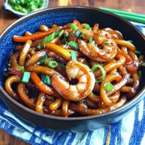 Yaki Udon with Shrimp