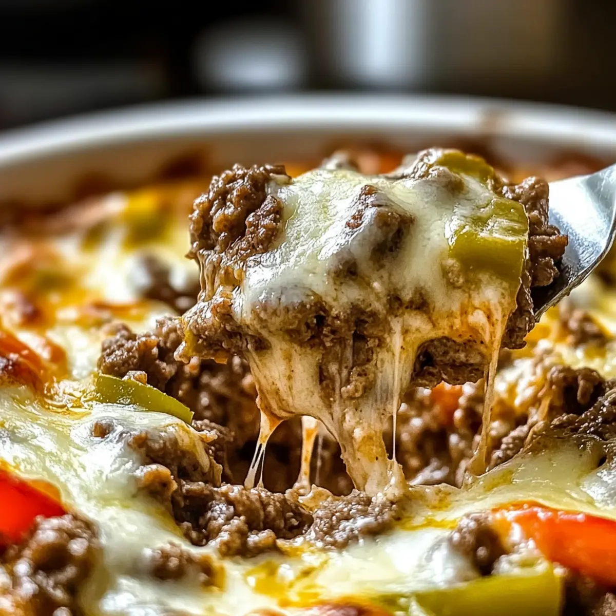 Philly Cheesesteak Casserole