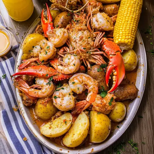 Cajun Seafood Boil with Garlic Butter Sauce