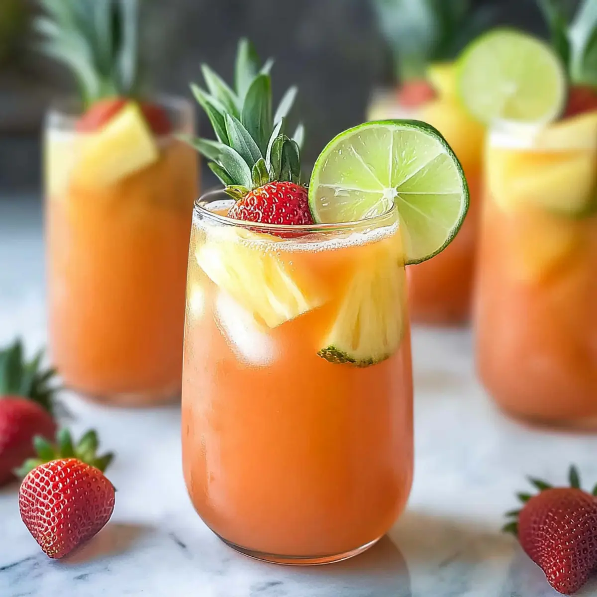 Pineapple Strawberry Agua Fresca